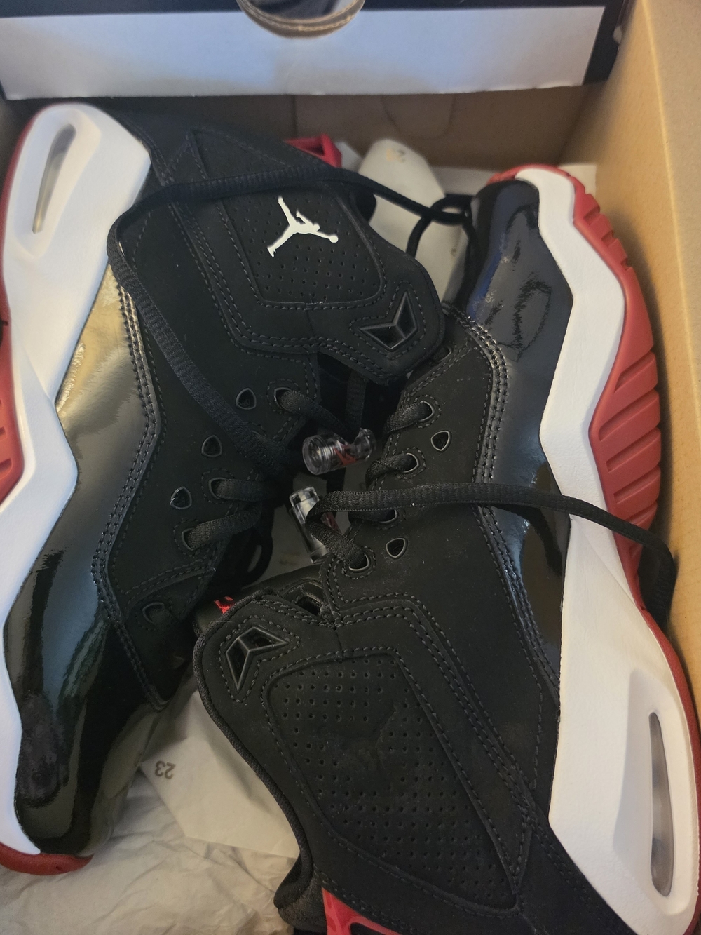 Nike Air Jordan Retro Black/Red Basketball Sneakers